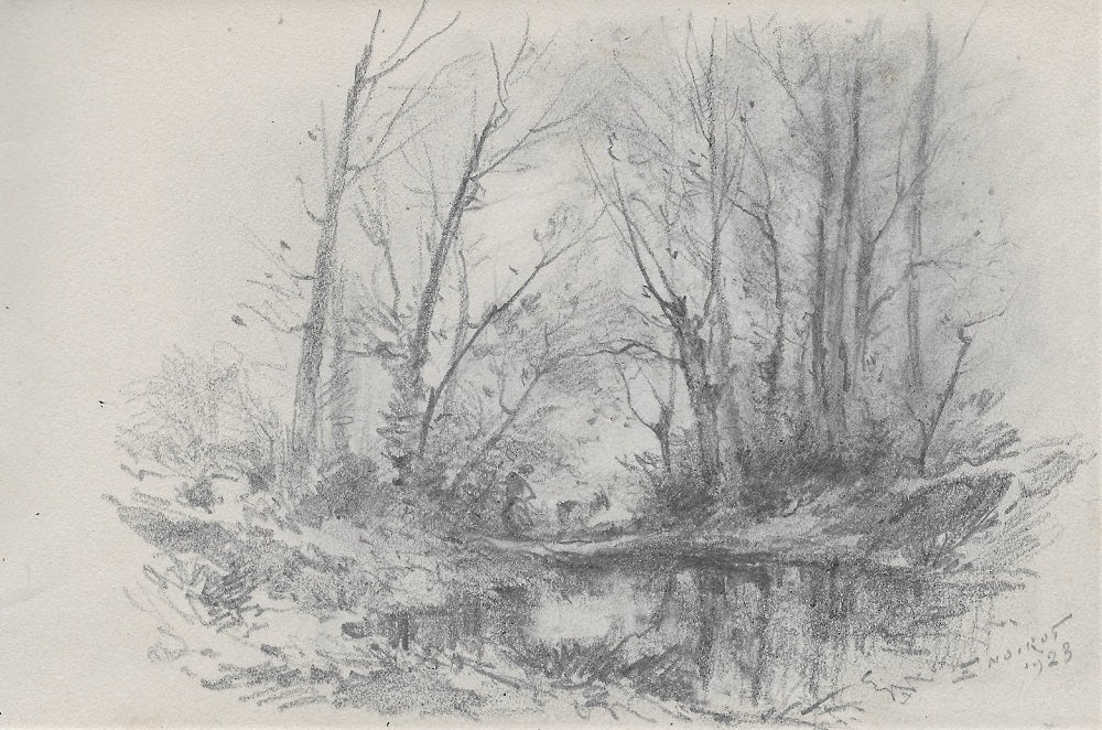 Noirot 30 Paysanne et Chèvre à la Mare (1923)