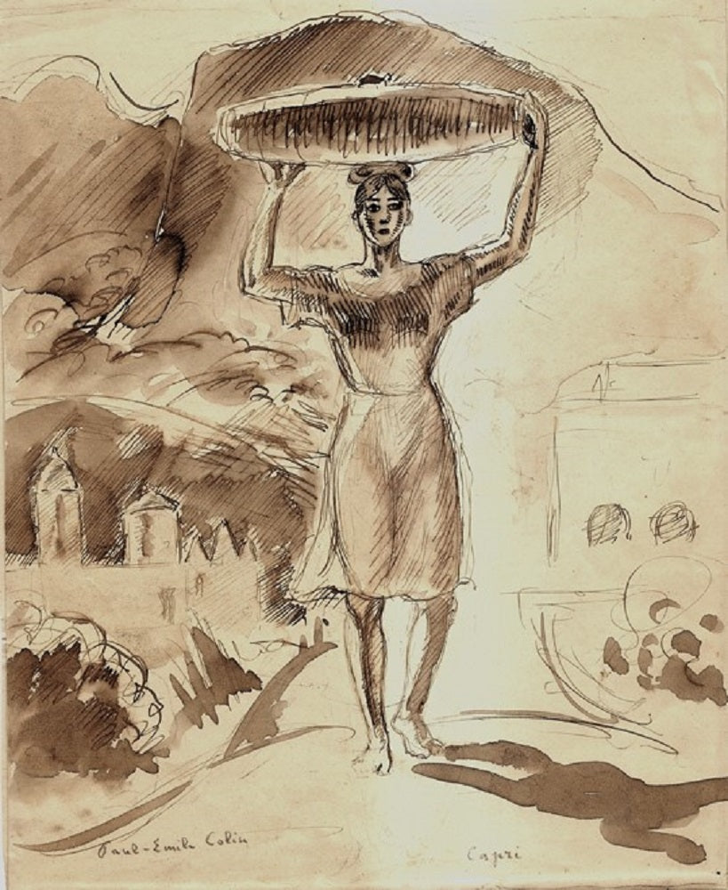 Colin Paysanne de Capri (Dessin c. 1920)