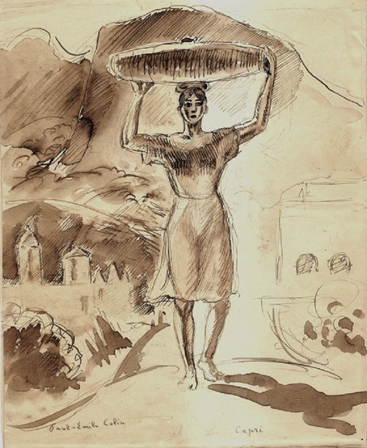 Colin Paysanne de Capri (Dessin c. 1920)
