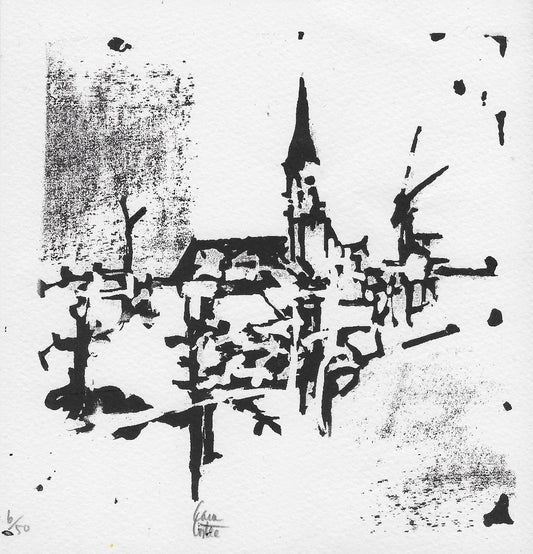 Cara Costea Vue de Village, église (1980, 6/50)