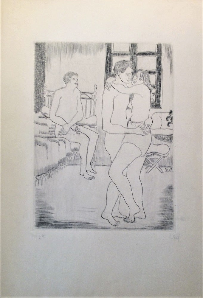 Krol Couple nu debout avec un homme nu assis sur un lit 16/25