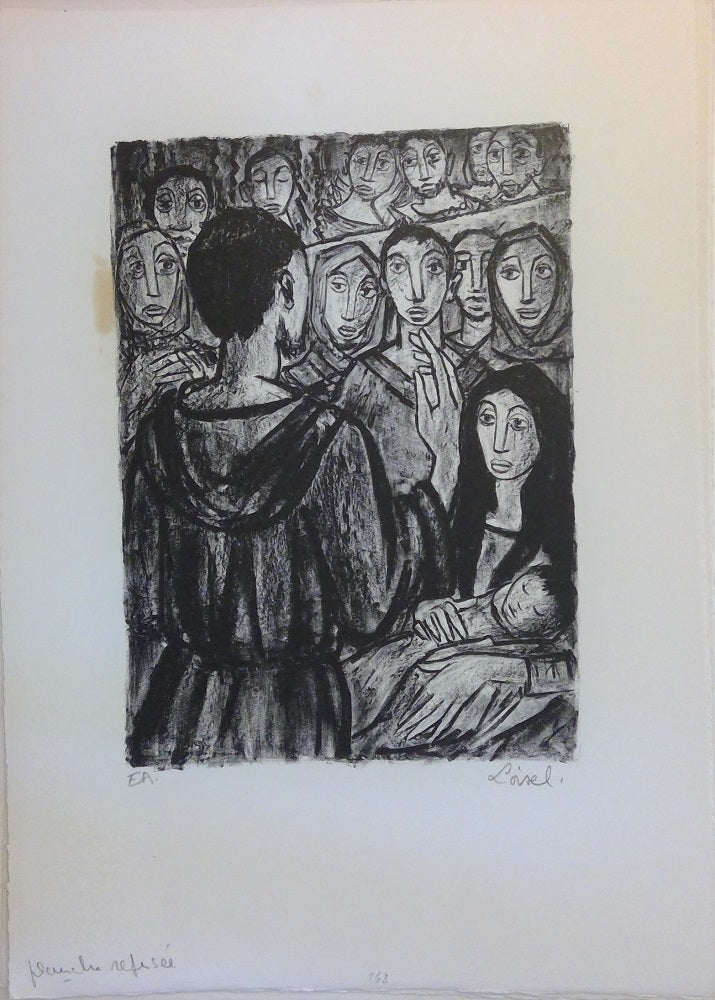 Loisel Saint François prêchant devant une mère et son enfant (Planche refusée)