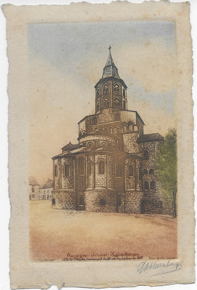 Schlumberger Auvergne Orcival l'Eglise Romane
