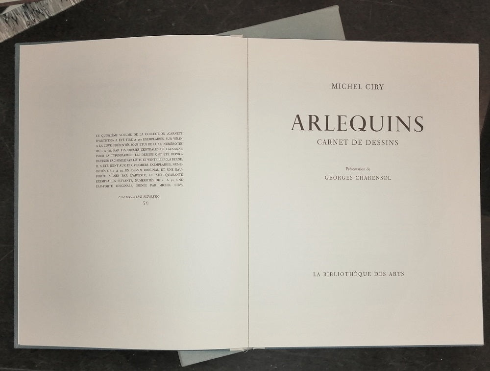 Ciry Arlequins Carnet de dessins 1971
