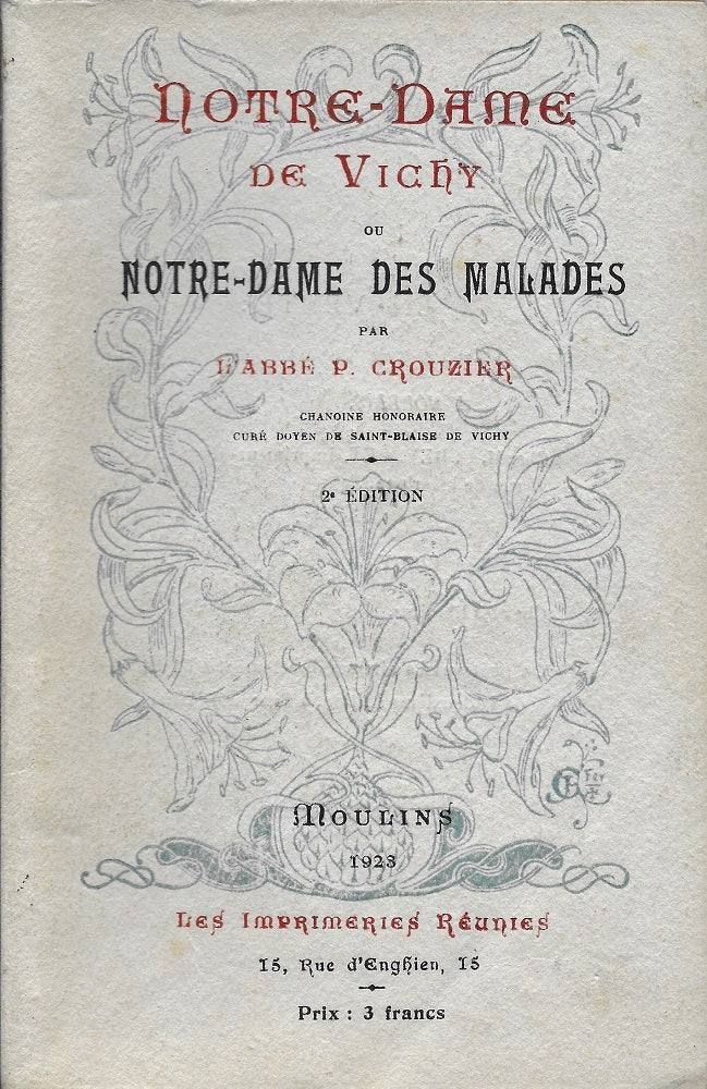 Crouzier Notre-Dame de Vichy ou Notre-Dame des Malades 1923