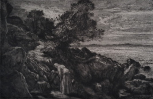 Borel À Sanary : Femmes au repos dans les rochers (1898)