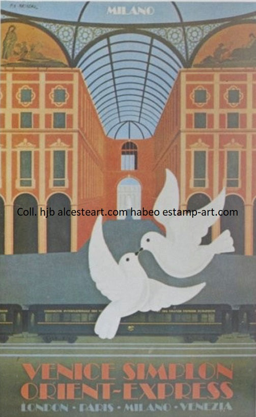Fix-Masseau Train Venise Simplon Orient-Express MILANO 1982