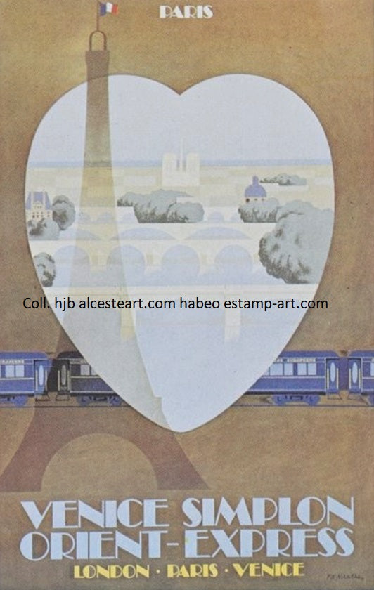 Fix-Masseau Train Venise Simplon Orient-Express PARIS 1982