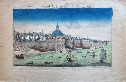 Chéreau Vue du Palais du Roi du Portugal à Lisbonne