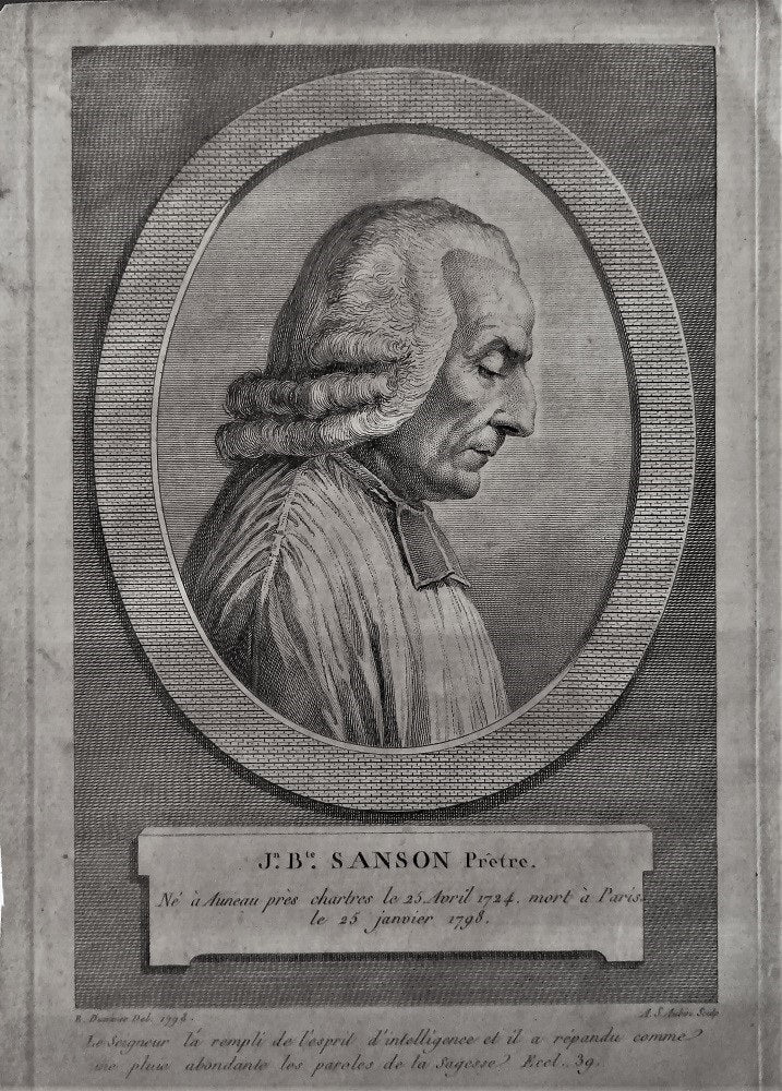 ST Aubin Portrait de Jean-Baptiste Sanson prêtre (1798)