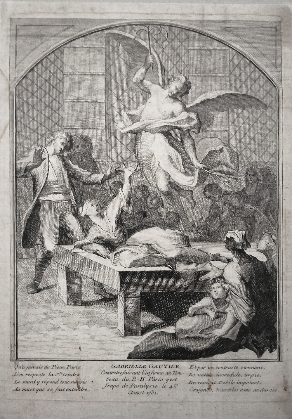 X Gabrielle Gautier contrefaisant l’infirme au tombeau du Diâcre Paris