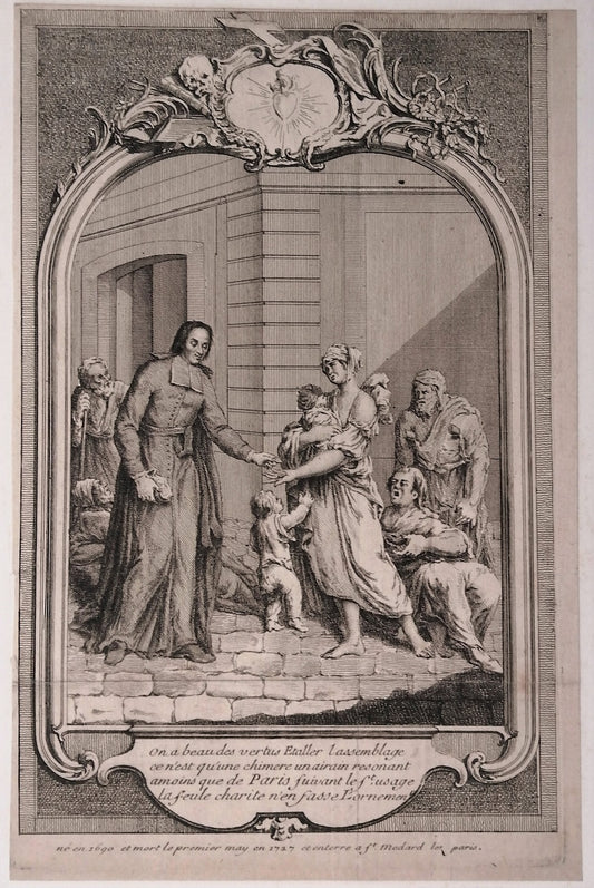 X Le diacre Paris faisant la Charité