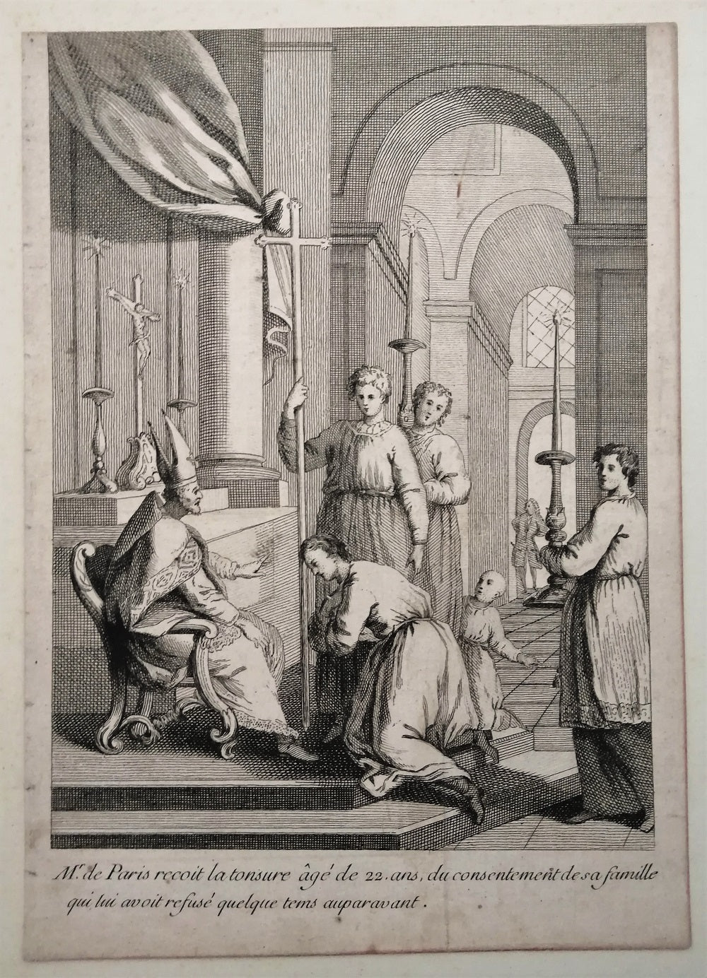 Restout François de Pâris reçoit la tonsure (1731)