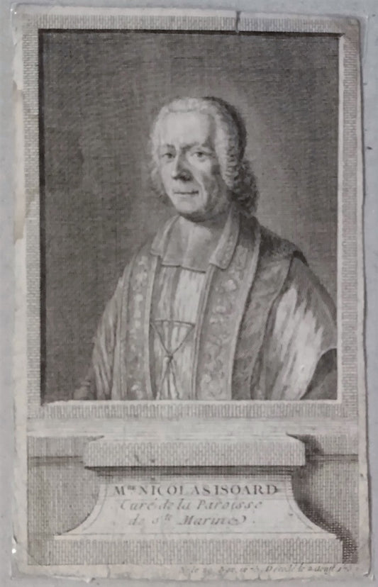 X Nicolas Isoard Curé de la Paroisse de Ste Marine à Paris