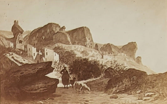 Foulhouze Village troglodyte à Périer près Issoire Auvergne 1866