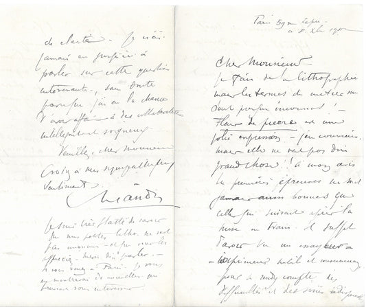Léandre LAS 1902Propos sur la lithographie
