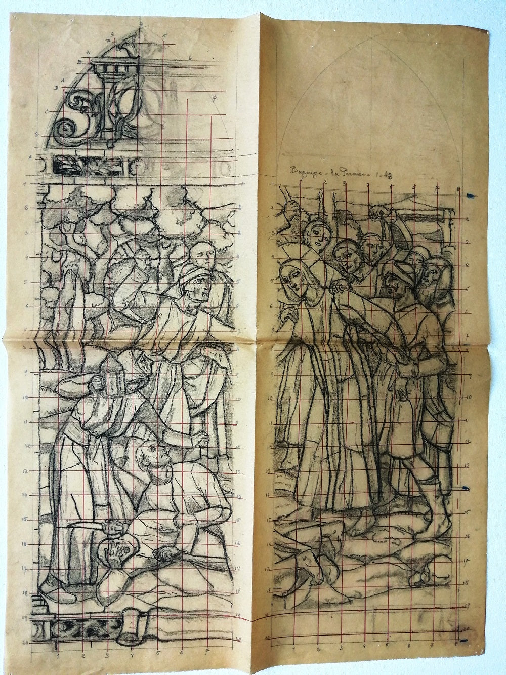 Claude Bazouges Vitrail Passion du Christ (XXe)