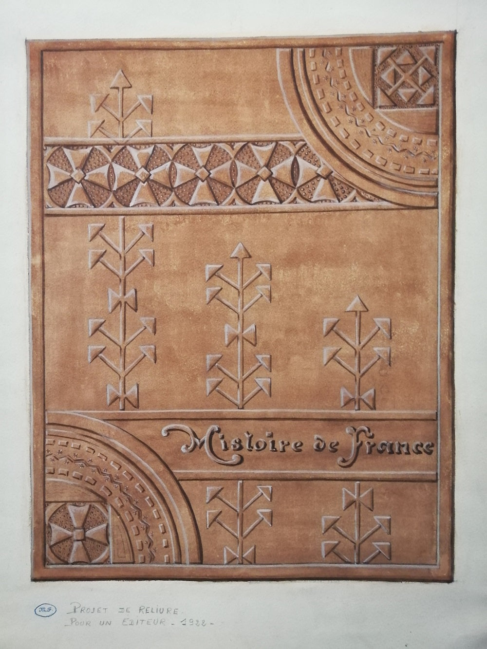 Forni Projet de reliure pour une Histoire de France1922