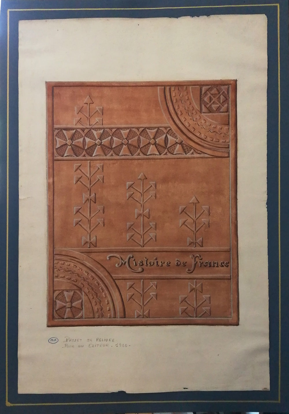 Forni Projet de reliure pour une Histoire de France1922