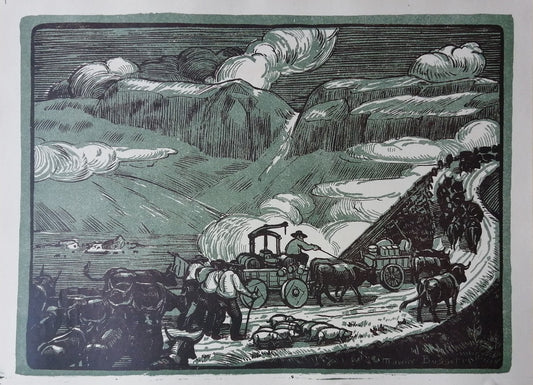 Busset Montée d'une vaccade au Puy Mary Cantal 1924