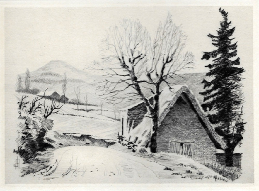 Archimbaud Saurier (Puy-de-Dôme) Paysage d'hiver (1948)