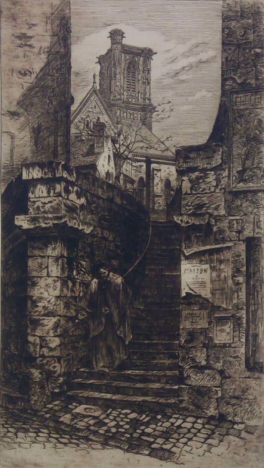 Chalandre Nevers Escalier de la rue des Jacobins 1909
