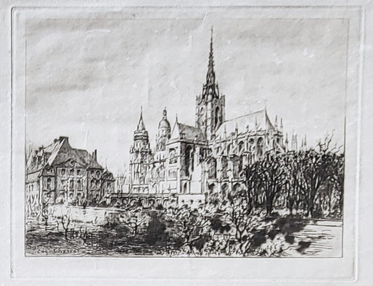Charvot Évreux Cathédrale Côté méridional 1905