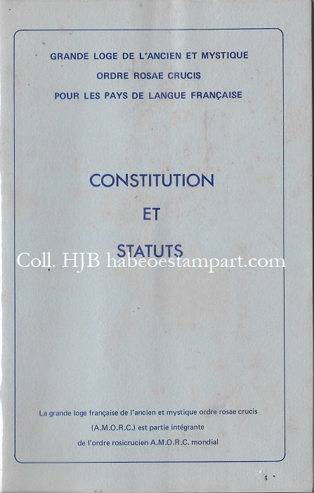 AMORC Constitution et Statuts de la Grande Loge de Rose-Croix