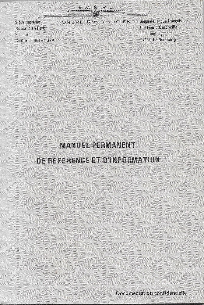 AMORC Manuel permanent de référence et d'information
