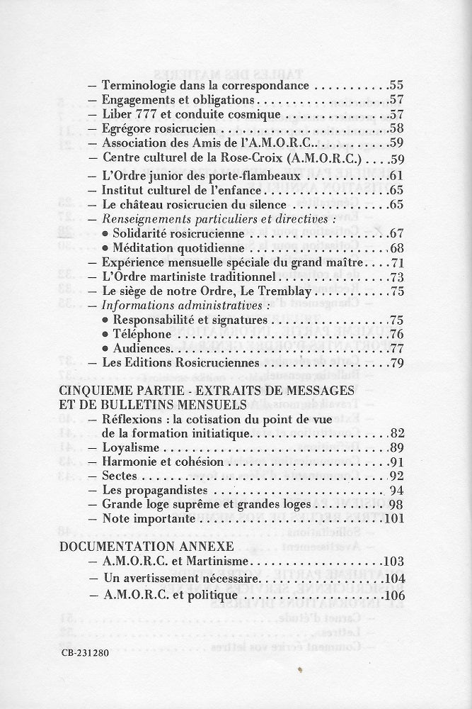 AMORC Manuel permanent de référence et d'information