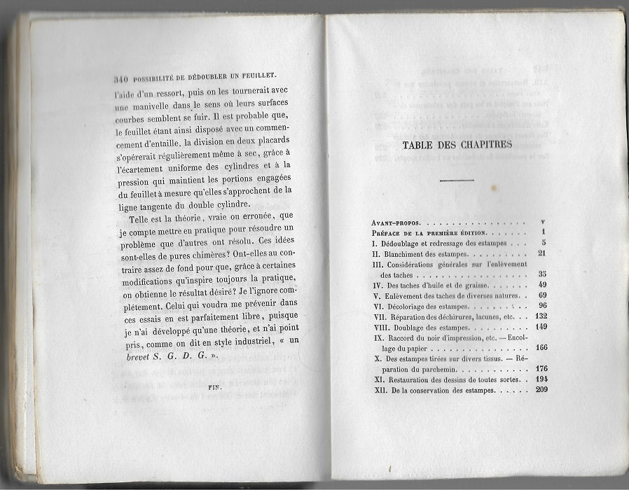 Bonnardot Essai sur l'art de restaurer les estampes et les livres 1858