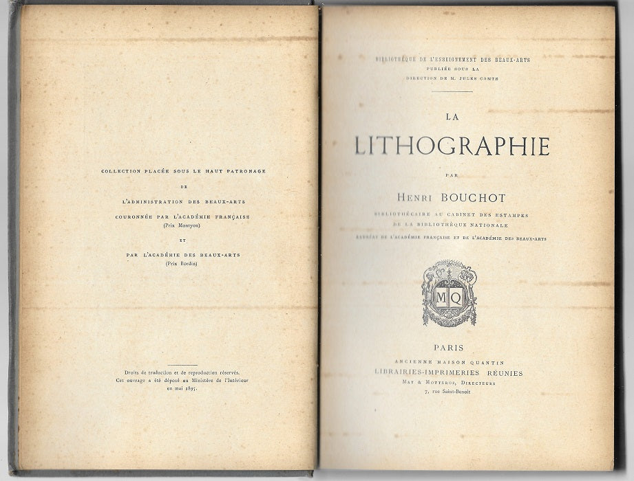 Bouchot La Lithographie 1895