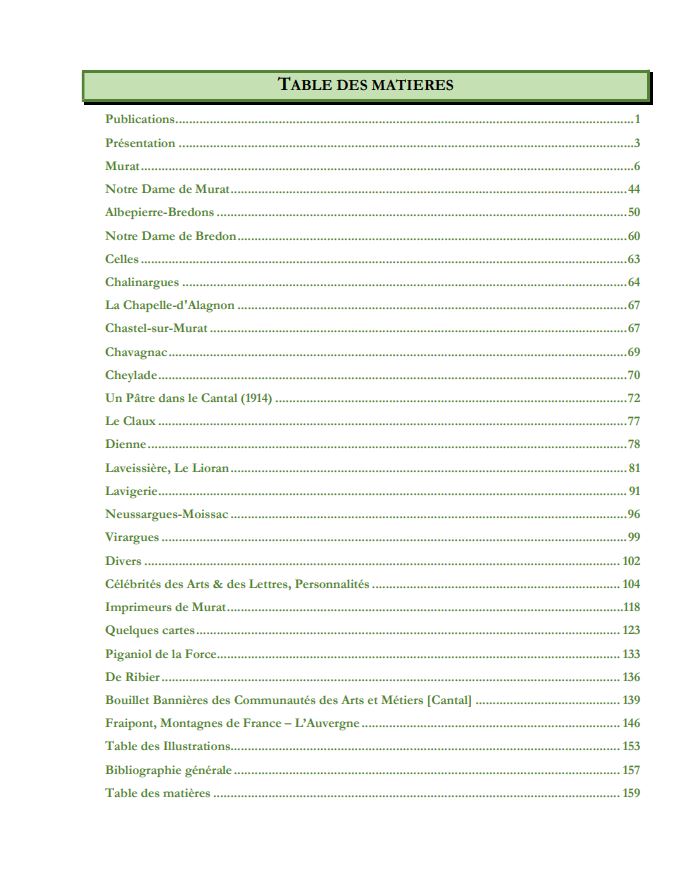 Murat et ses environs vus par les artistes au fil des ans CANTAL Version PDF
