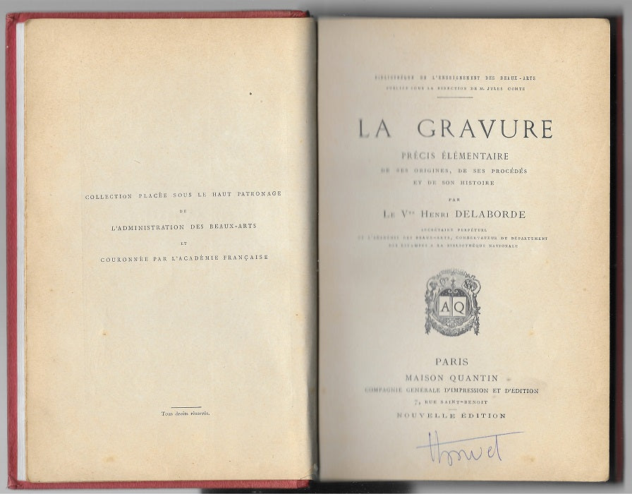 Delaborde La Gravure Précis élémentaire 1882
