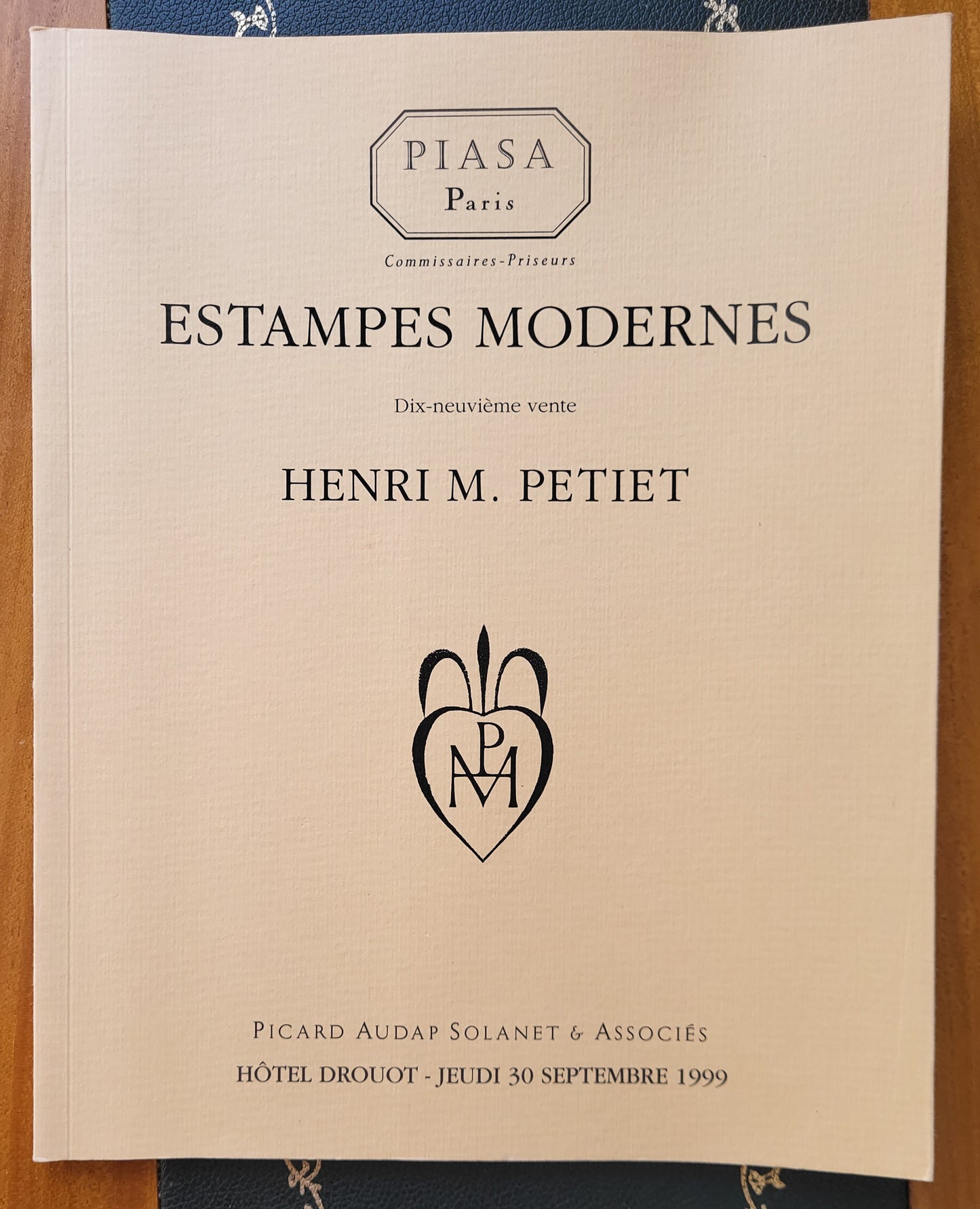 Catalogue Estampes modernes Henri M Petiet sept 1999