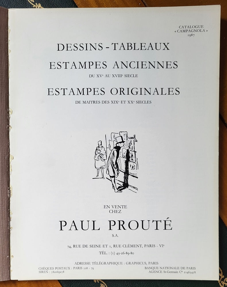 Prouté Catalogue Campagnola 1987 Dessins Estampes