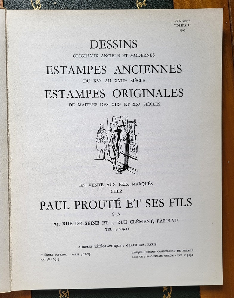 Prouté Catalogue Desrais 1967 Dessins Estampes