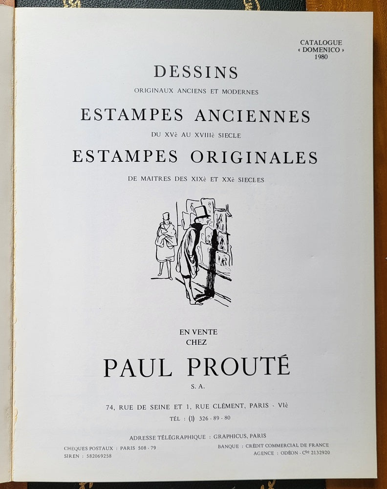 Prouté Catalogue Domenico 1980 Dessins Estampes