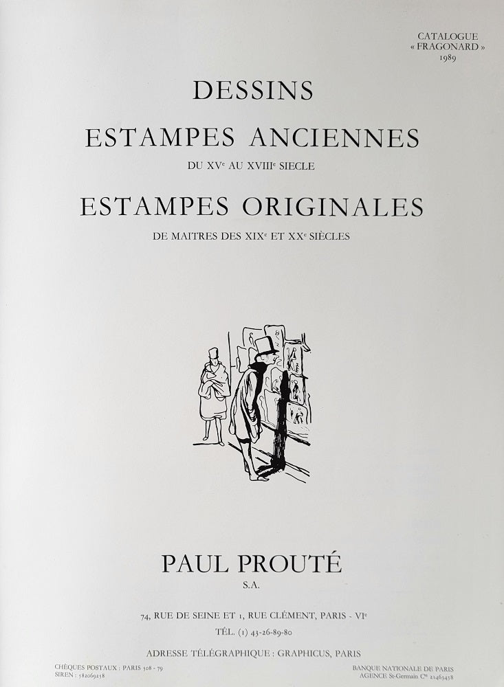 Prouté Catalogue Fragonard 1989 Dessins Estampes