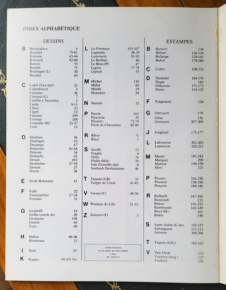 Prouté Catalogue Giambattista 1981 Dessins Estampes