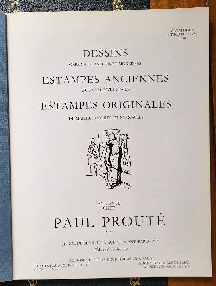Prouté Catalogue Tintoretto 1986 Dessins Estampes