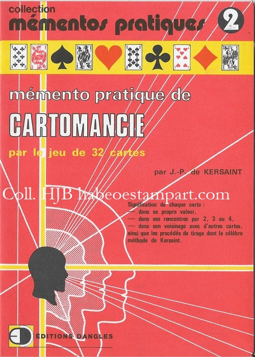 Kersaint Mémento pratique de Cartomancie par le jeu de 32 cartes 1975