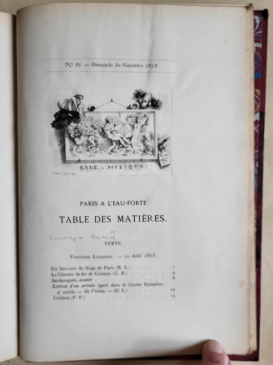 Lesclide PARIS à l'eau forte 2ème Volume 1873