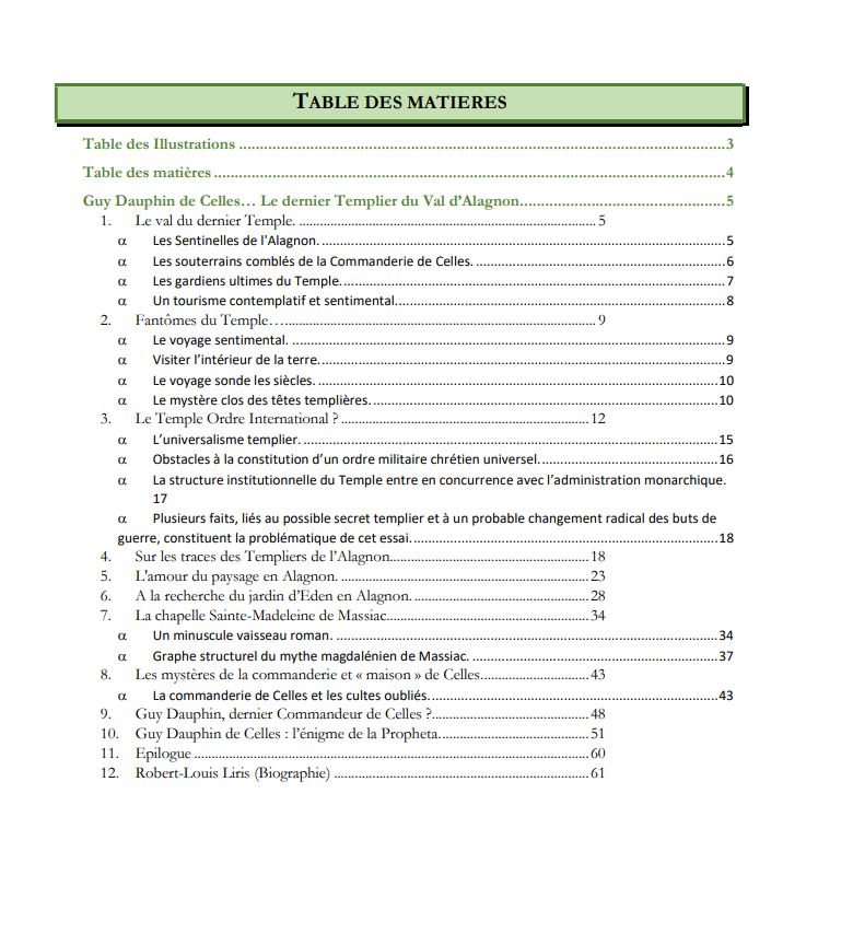 Liris Guy Dauphin de Celles Dernier Templier du Val d'Alagnon PDF