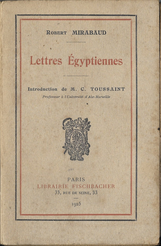 Mirabaud Lettres Égyptiennes 1923
