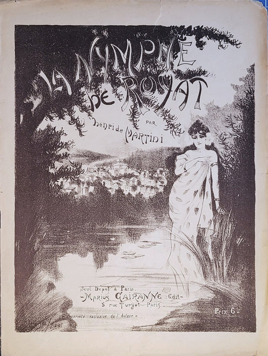 Martini La Nymphe de Royat Partition illustrée Dbt XXe