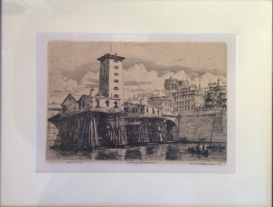 Meryon Paris La Pompe Notre Dame 1852