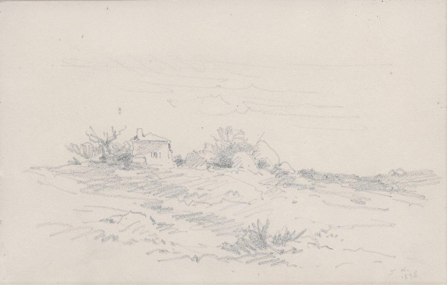 Noirot 104 Ferme sur une colline (1898)