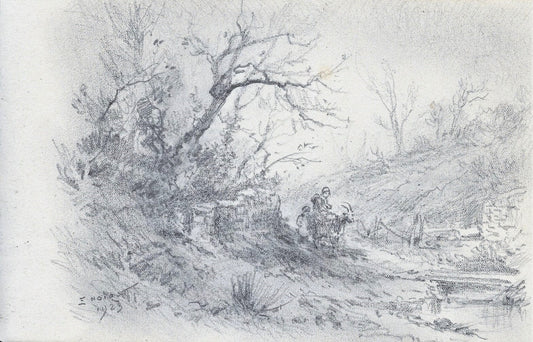 Noirot 50 Gardeuse de chèvre et enfant près Royat (1923)