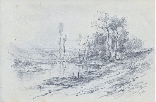 Noirot 54 Chemin de ferme près d’une rivière (1923)